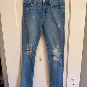 Hudson Jeans Light Blue Distressed Skinny Jeans